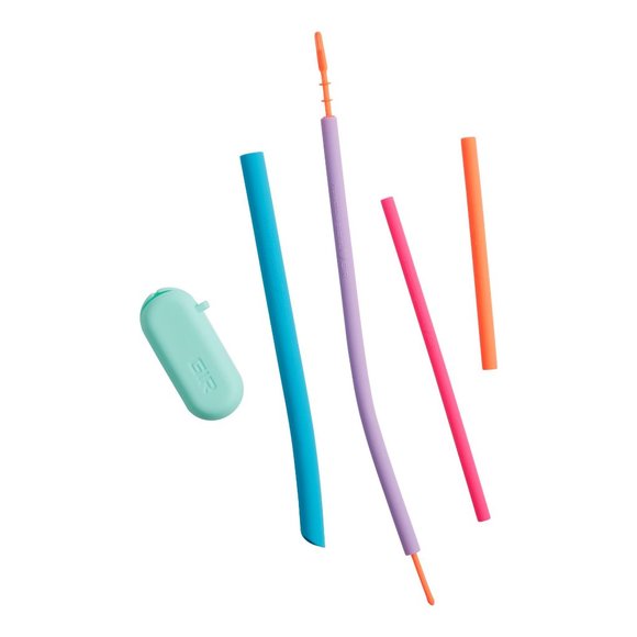 Multi Size Reusable Silicone Straws 4 Pack - Picture 1 of 1